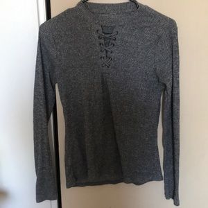Grey Long Sleeve Top